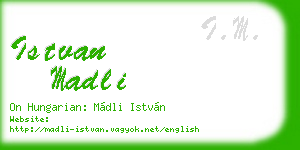 istvan madli business card